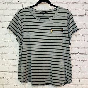 Company Ellen Tracy• Striped Pocket Tee Shirt Top